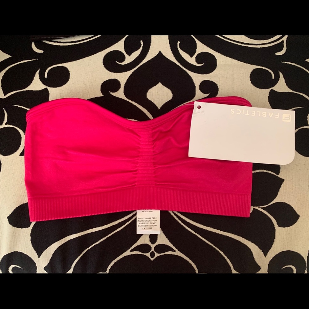 Fabletics Womens Strapless Sports Bra Pink XS NWT